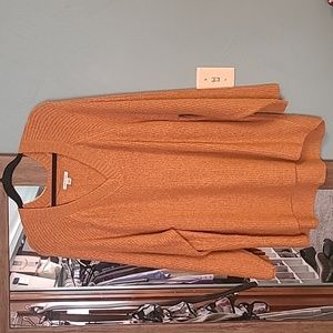 Oversized American Eagle burnt orange/gold v-neck sweater